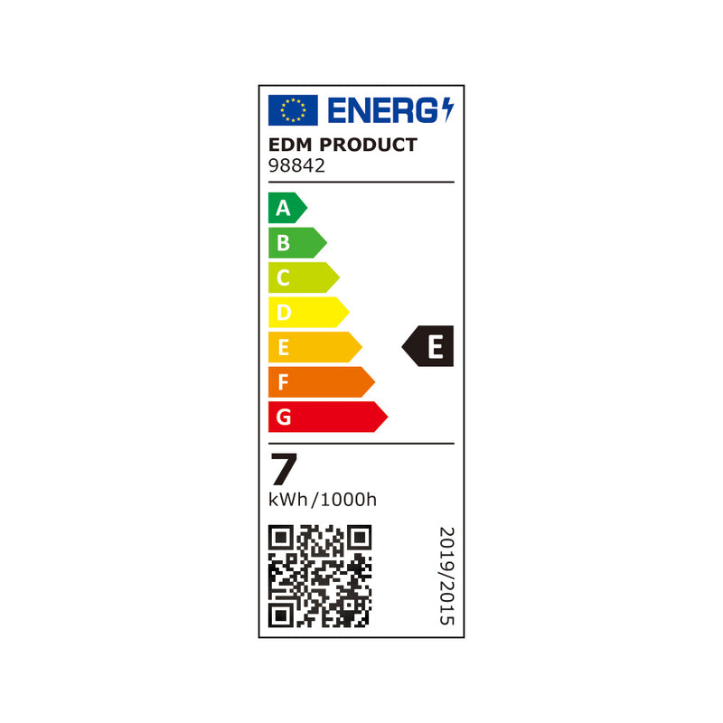 Bombilla Tubular Led E14 6,5W 800Lm 3.200K Luz Cálida. Edm