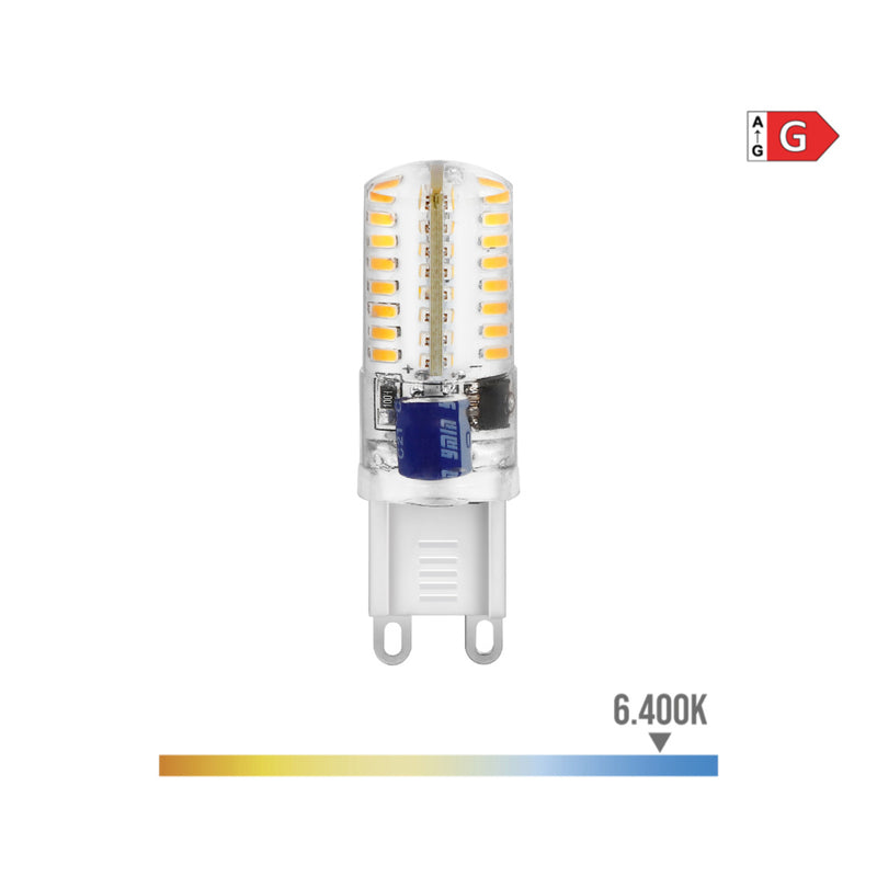 Bombilla G9 Silicona Led 2,5W 170Lm 6400K Luz Fria Ø1,6X5Cm Edm