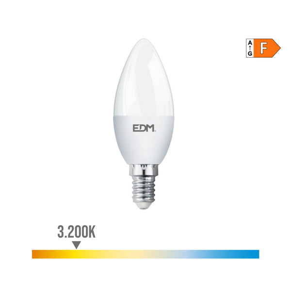 Led Candle Bulb E14 7W 600Lm 3200K Warm Light Ø35X107Mm Edm