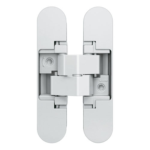 Bisagra oculta invisible en blanco ajustable en 3 ejes para puertas