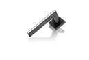 Zamak handle model 810N with square rosette in black finish for doors 