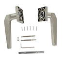 Accesorios de juego de manillas de zamak en acabado níquel satinado para puertas modelo 208