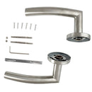 Accesorios de manillas con roseta redonda de acero inoxidable