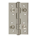 Bisagra especial de alta seguridad canto recto para puertas de entrada o blindadas sin remate acabado níquel satinado