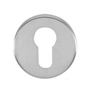 Bocallave de pera con roseta redonda en acero inoxidable para puertas