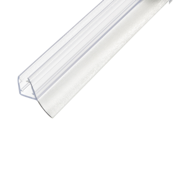Perfil vierteaguas con lengüeta de 2,5m para mampara de ducha para vidrio de 6 a 8mm de grosor