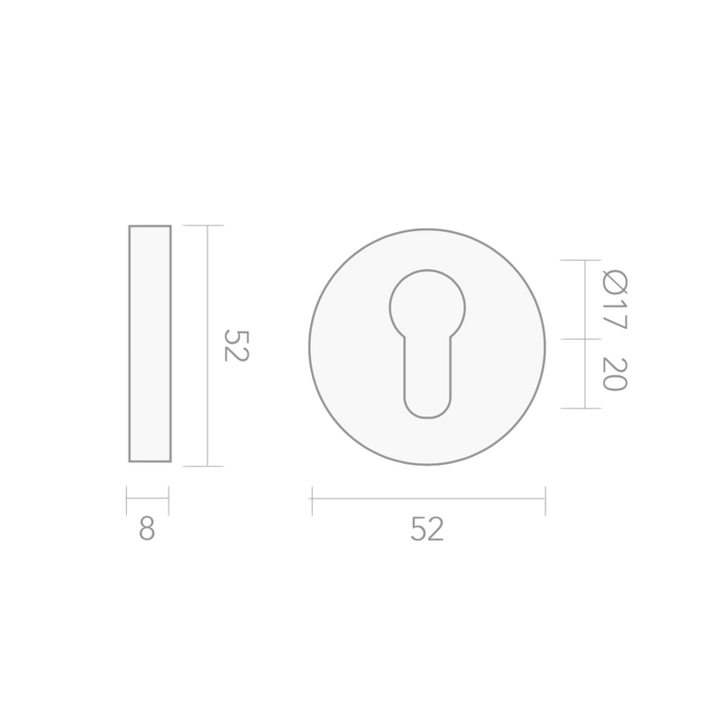 Bocallave de PERA con roseta redonda acabado negro