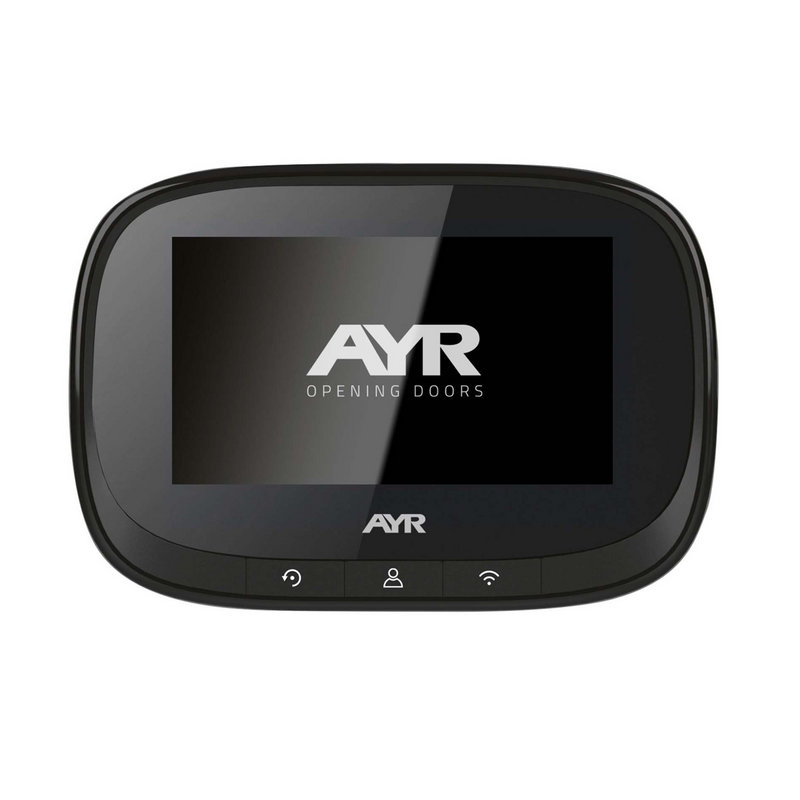 Mirilla negra AYR 762 de WIFI con pantalla de 4,3" y sensor ajustable