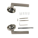 Accesorios manilla rental de aluminio con roseta redonda modelo 530