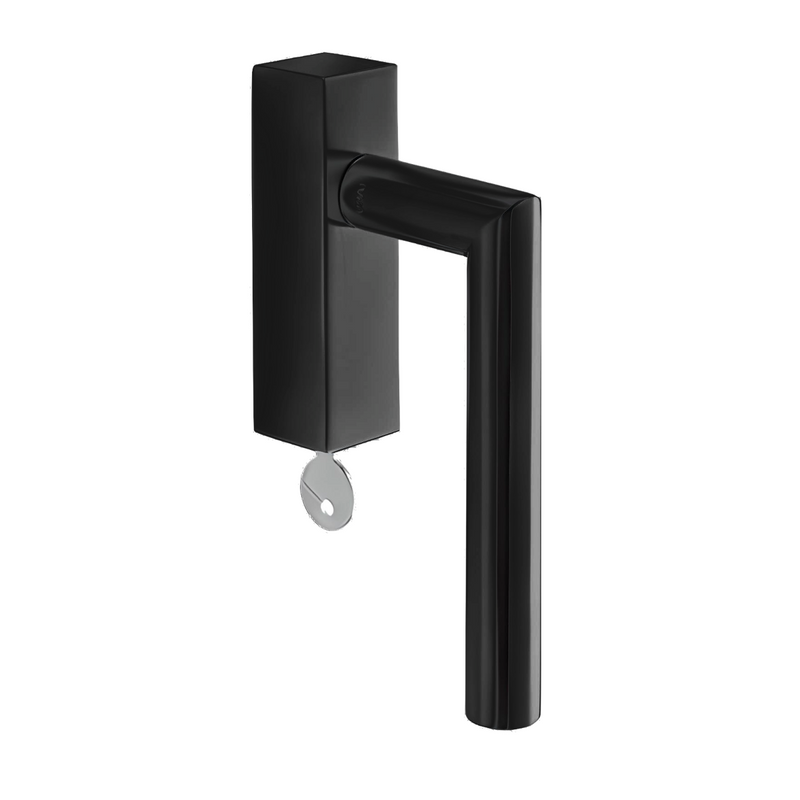 Manilla de acero inoxidable negro 3991 con llave para bloqueo ventanas