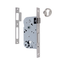 Cerradura de embutir de 70 entre ejes y 50 hasta bocallave canto recto níquel satinado