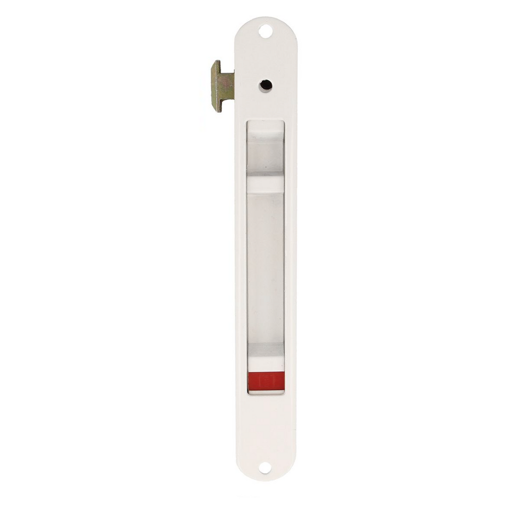 White finished round edge aluminum mortise closure for windows