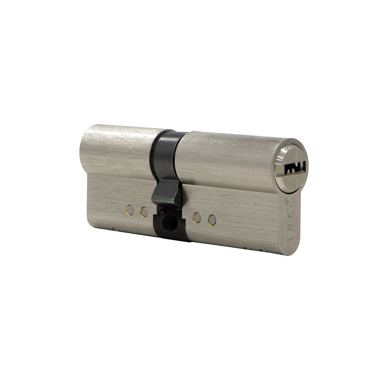 High-security 30x40 nickel-plated cylinder with long cam for doors
