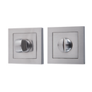 Condena con roseta cuadrada de zamak en acabado gris de 50mm