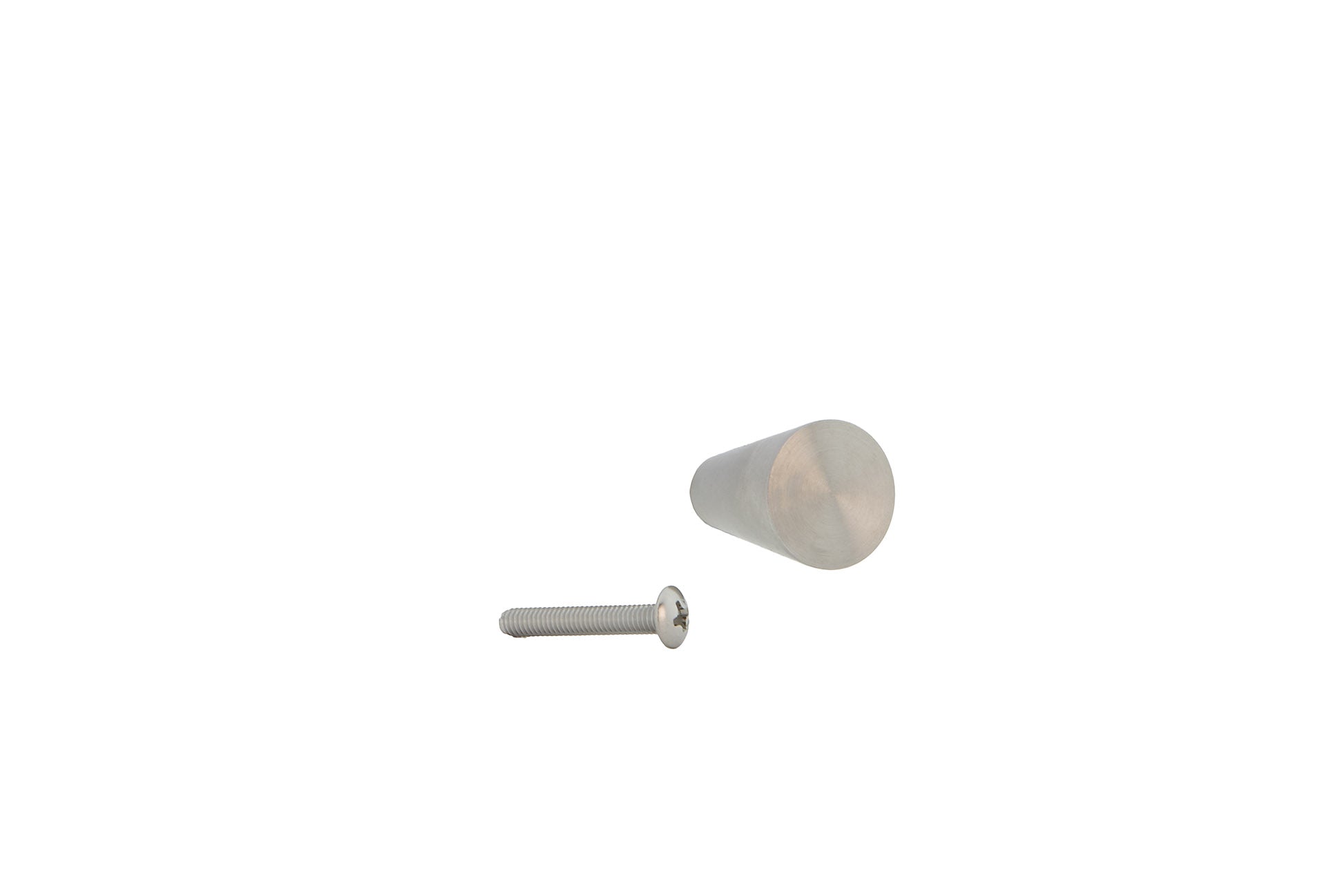 Pomo de acero Inoxidable de 3cm de alto con forma de cono ideal para puertas de armario