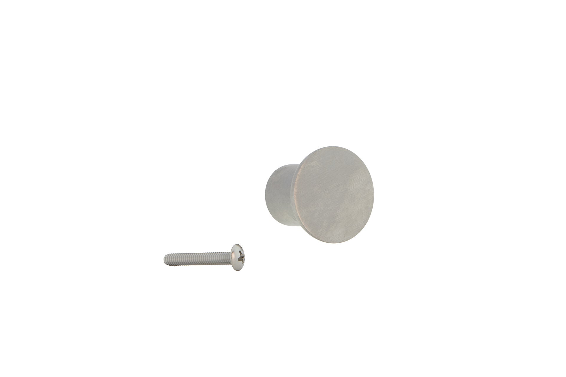 Pomo de acero Inoxidable de 3cm de alto con forma de seta ideal para muebles