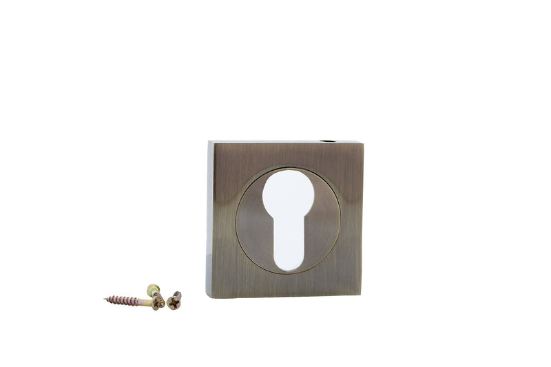 Bocallave de pera de roseta cuadrada acabado cuero para puertas