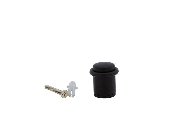 10 topes de puerta cilíndricos negros con amortiguador de goma y 20mm de diámetro