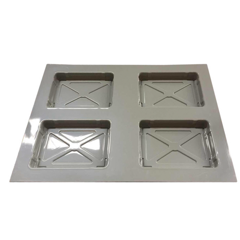 Soporte gris de 800x500 para 4 cubos de basura