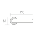 Medidas manilla dorada brilla con roseta redonda