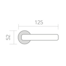 Medidas de manilla rústica con roseta redonda acabado cuero