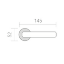 Medidas de manilla con roseta redonda modelo 830