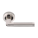 Manilla modelo '140A' recta de aluminio con Roseta Redonda para puertas