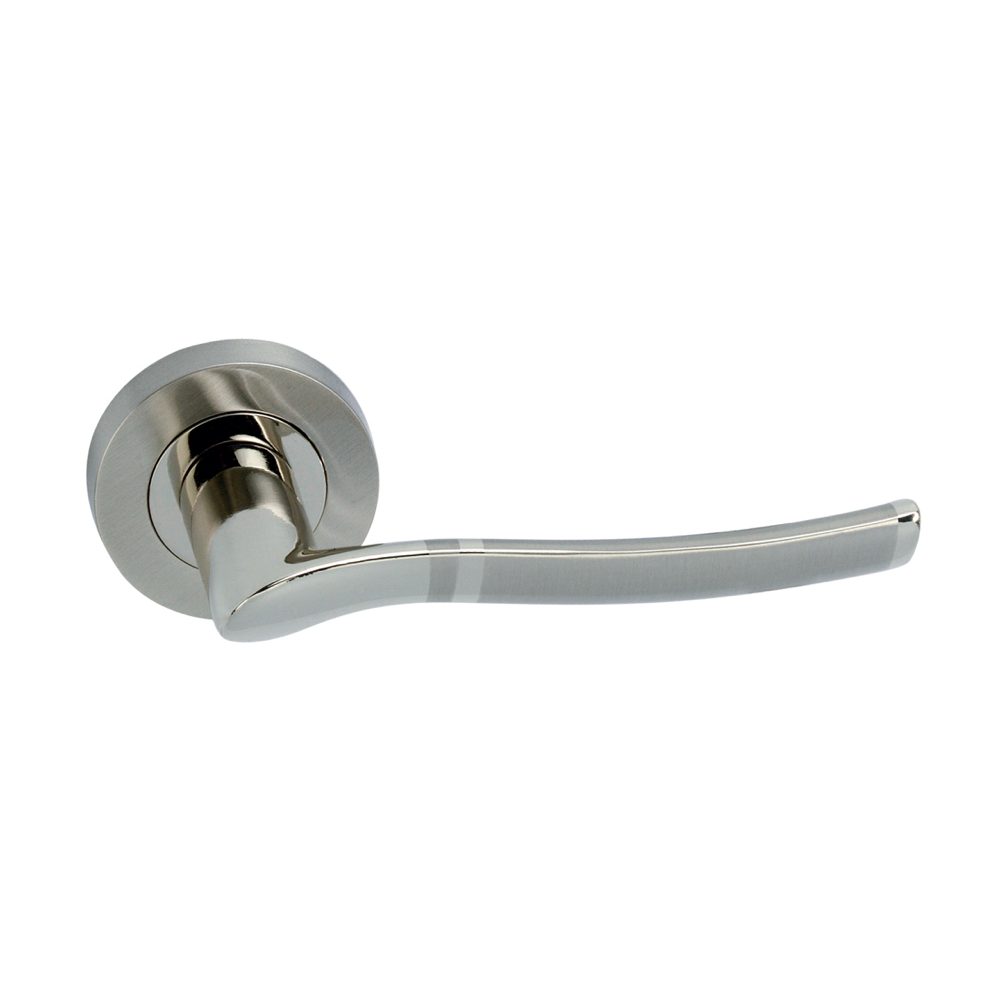 Manilla Dana con roseta redonda de aluminio para puertas