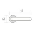 Medidas manilla con roseta redonda de zamak modelo 630