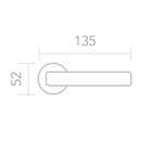 Manilla de aluminio modelo 1027 con roseta redonda en acabado negro para puertas