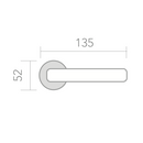 Medidas de manilla con roseta redonda acabado cuero envejecido para puertas modelo 507