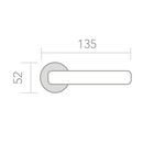 Manilla Rental '530A' roseta redonda de aluminio para puertas acabado níquel satinado