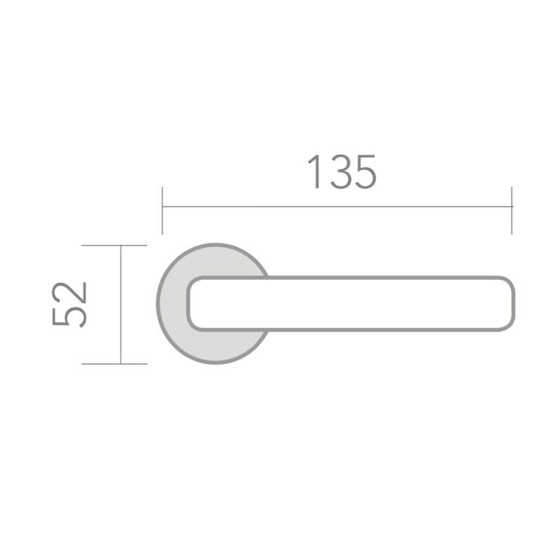 Manilla Rental '530A' roseta redonda de aluminio para puertas acabado níquel satinado