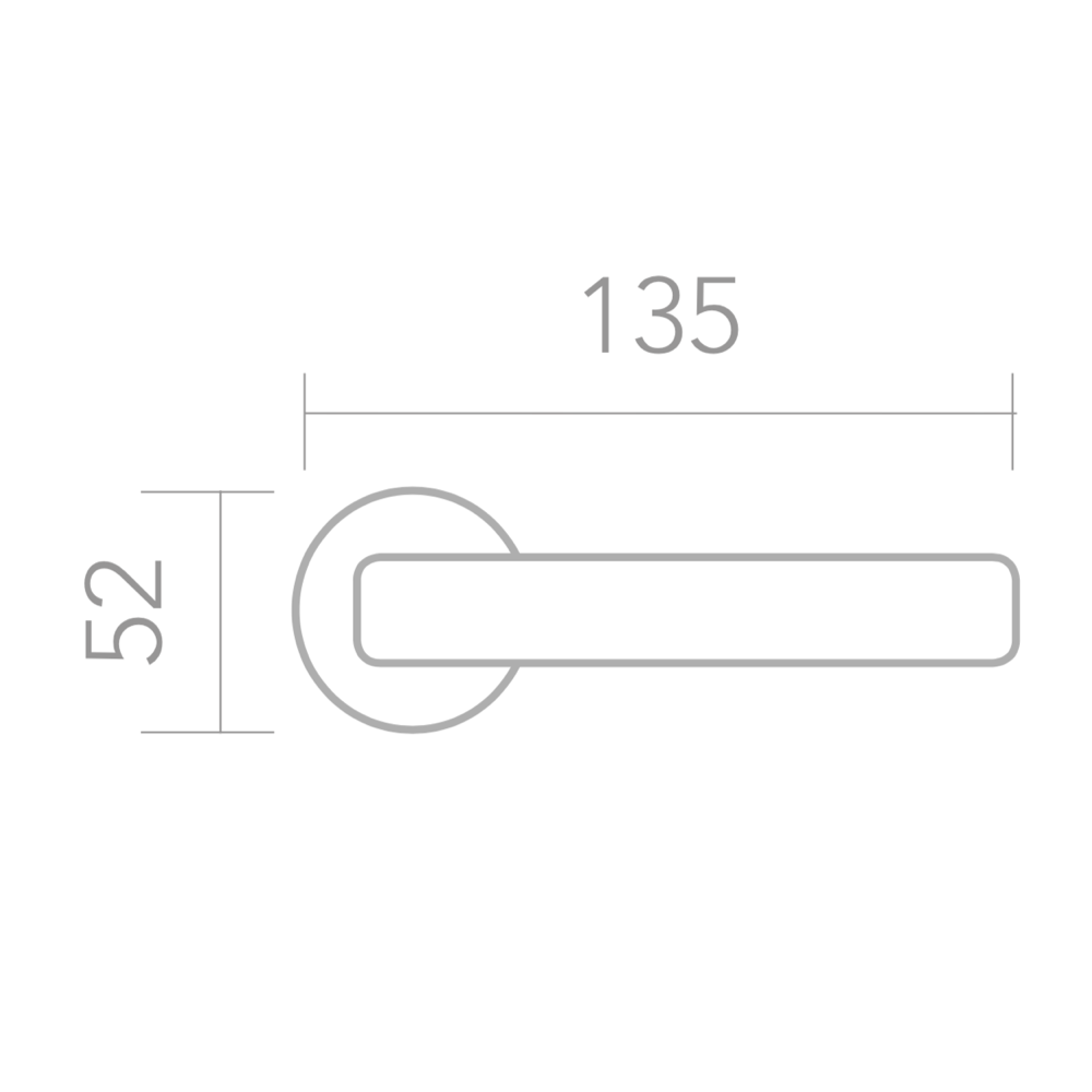 Manilla de aluminio modelo 1027 con roseta redonda en acabado negro para puertas
