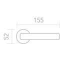 Manilla de zamak modelo 640 con roseta redonda en acabado negro para puertas