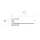 Medidas manilla con roseta cuadrada de zamak 340