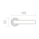 Medidas de manilla de zamak con roseta redonda modelo 320