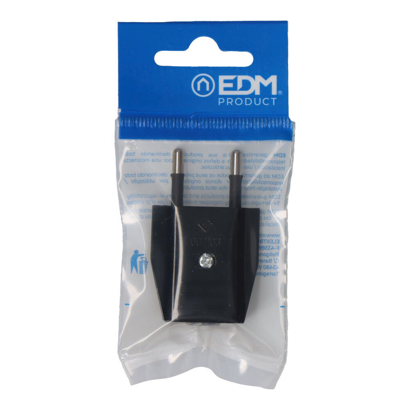 Plug 10A 250V 4Mm Black (Packaged) Edm