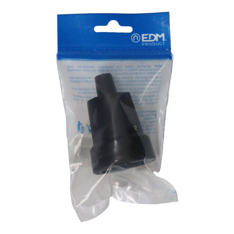 Pvc Air Base 10/16A 250V T/Tl Ip 44 4.8Mm, Black (Packaged) Edm