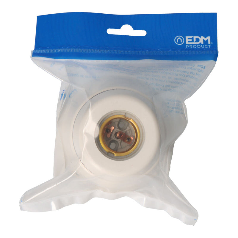 E27 Lamp Holder Straight Socket Porcelain (Packaged) Edm