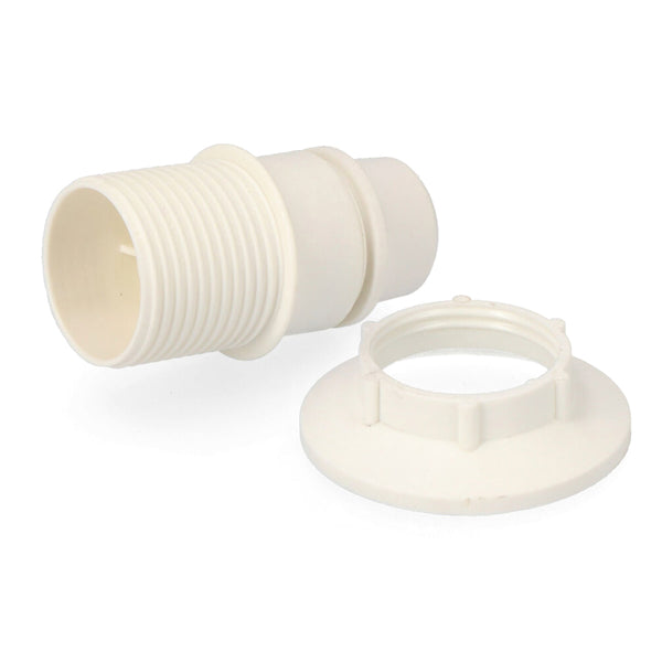 E-14 Semi-threaded Lampholder + Washer White Packaging