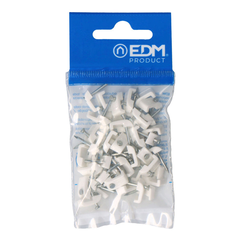 White Staple For Flat Hose Cable 2X1Mm No. 03 (Blister 50 Units, ) Edm