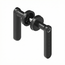 Manilla electrónica con roseta redonda acabado negro con huella, pin y bluetooth