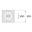 Condemnation with 35mm square stainless steel rosette