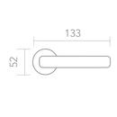 medidas de manilla con roseta redonda en acabado negro para puertas modelo 530