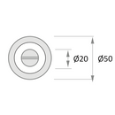 Condena con roseta redonda de acero inoxidable de 50mm