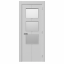 Puerta HEAV de 3 ventanas en block de 2030x905x35 de núcleo macizo en acabado blanco