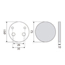 Escudo/bocallave de seguridad ciego de acero inoxidable de 52mm de diámetro