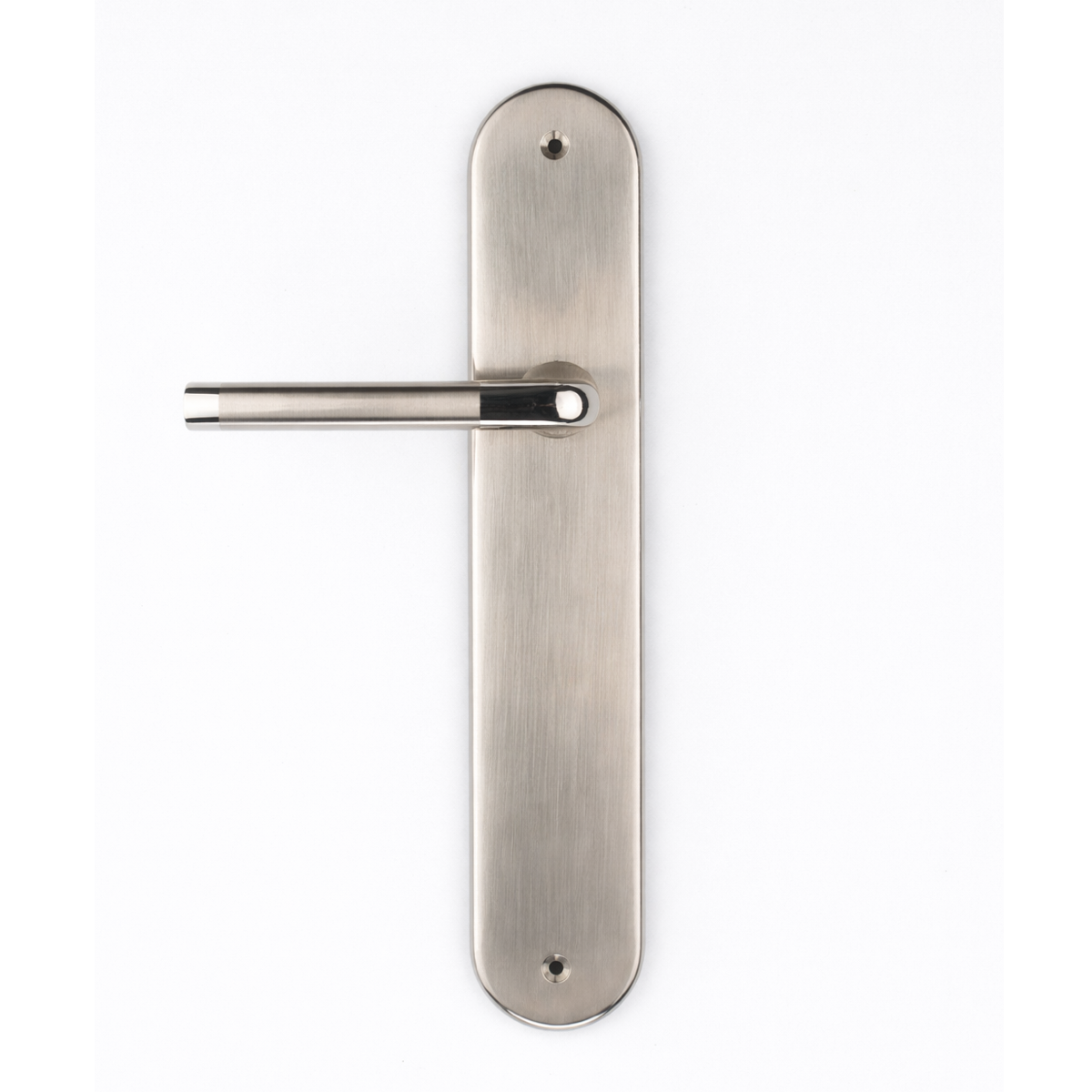 Manilla con placa ovalada acabado bicolor para puertas modelo '140'
