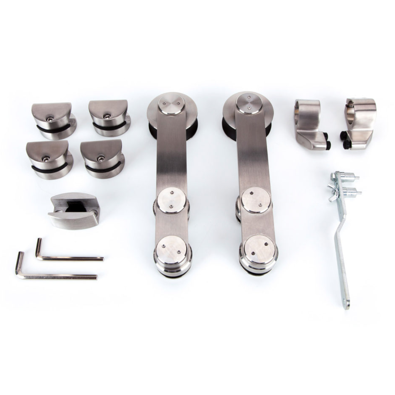 Herrajes de acero inoxidable para puerta corredera externa de cristal